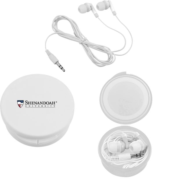 Shenandoah Ear Buds in Case Primary University Mark- ONLINE ONLY