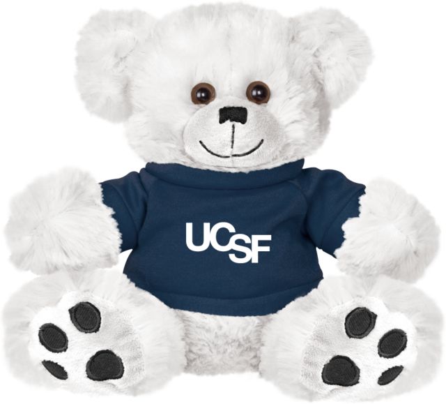 UCSF Plush Big Paw 8 1/2 inch Bear w/Navy Shirt UCSF