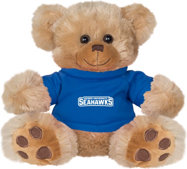 Keiser Plush Big Paw 8 1/2 inch Bear w/Royal Shirt K U Seahawks - ONLINE ONLY