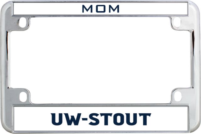 UW Stout Metal Motorcycle License Plate Frame in UW Stout Flat - ONLINE ONLY