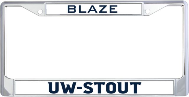 UW Stout Metal License Plate Frame in UW Stout Flat - ONLINE ONLY
