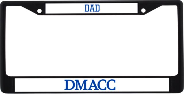 Des Moines Dad Metal License Plate Frame in DMACC Wordmark Flat - ONLINE ONLY