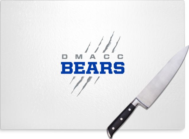 Des Moines Cutting Board DMACC Bears Wordmark with Bear Scratch - ONLINE ONLY