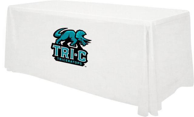 Cuyahoga CC 6 foot Table Throw Tri-C Triceratops Primary Mascot Mark - ONLINE ONLY