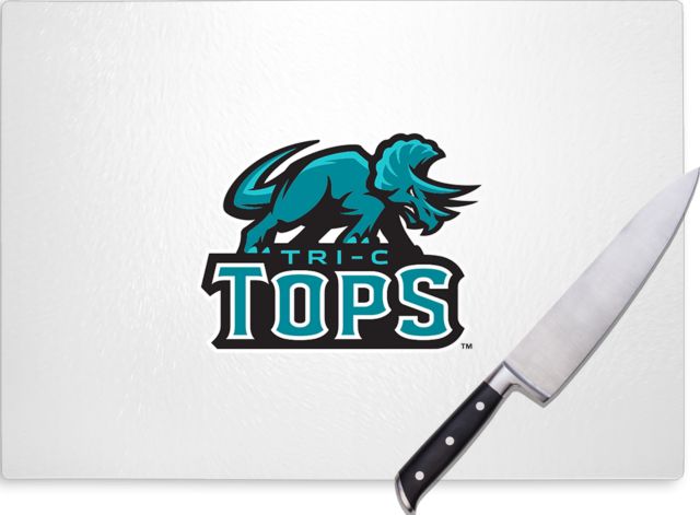 Cuyahoga CC Cutting Board Tri-C Tops Mascot Mark - ONLINE ONLY