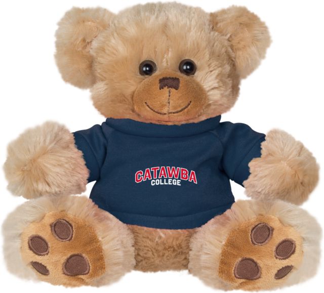 Catawba Plush Big Paw 8 1/2 inch Bear w/Navy Shirt Catawba College Primary Mark - ONLINE ONLY