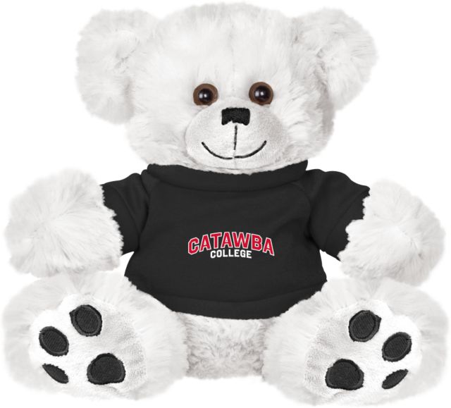 Catawba Plush Big Paw 8 1/2 inch Bear w/Black Shirt Catawba College Primary Mark - ONLINE ONLY