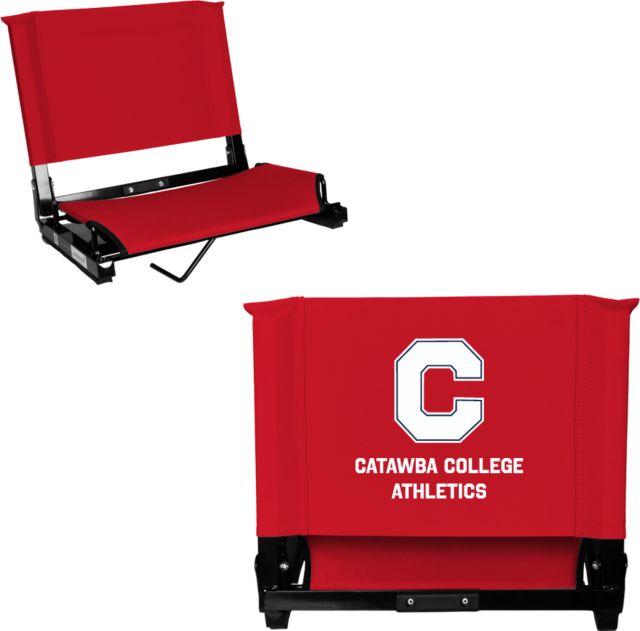 Catawba Stadium Chair Red CCA Stacked w C - ONLINE ONLY