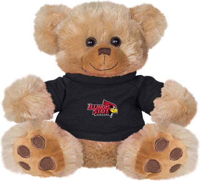 Illinois State Plush Big Paw 8 1/2 inch Bear w/Black Shirt Illinois State Official Athletics Logo - ONLINE ONLY
