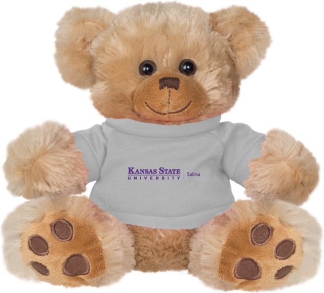 Kansas State Plush Big Paw 8 1/2 inch Bear w/Shirt K State Salina - ONLINE ONLY