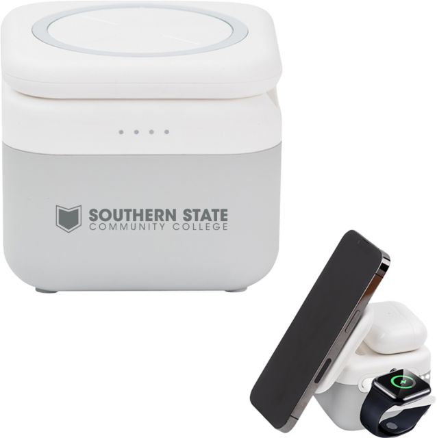 Southern State 3 in 1 Mag Max Modularized Wireless Charger Sothern State Community College Primary Mark - ONLINE ONLY