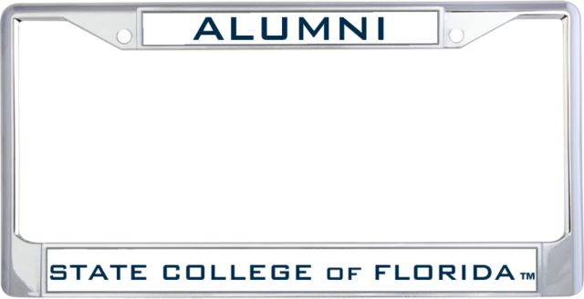 State College of Florida Alumni Metal License Plate Frame in Alumni - ONLINE ONLY