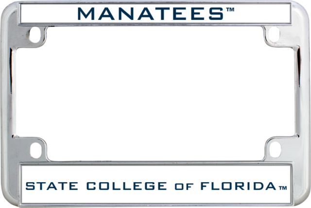 State College of Florida Metal Motorcycle License Plate Frame in Manatees - ONLINE ONLY
