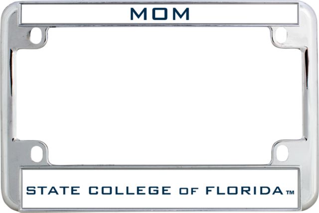 State College of Florida Metal Motorcycle License Plate Frame in Mom - ONLINE ONLY