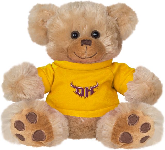Cal State Domiguez Hills Plush Big Paw 8 1/2 inch Bear w/Gold Shirt Secondary Mark - ONLINE ONLY