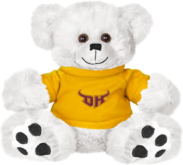 Cal State Domiguez Hills Plush Big Paw 8 1/2 inch Bear w/Gold Shirt Secondary Mark - ONLINE ONLY