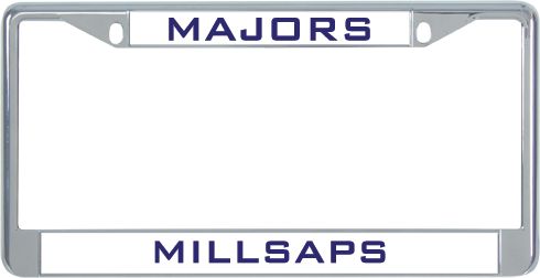 Millsaps Metal License Plate Frame in Majors - ONLINE ONLY