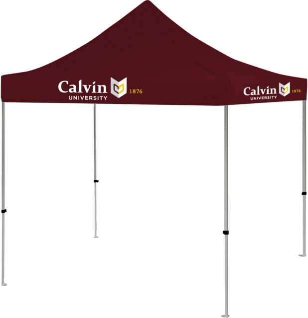 Calvin Univ 9 ft x 9 ft Tent University Logo 1876 Horizontal - ONLINE ONLY