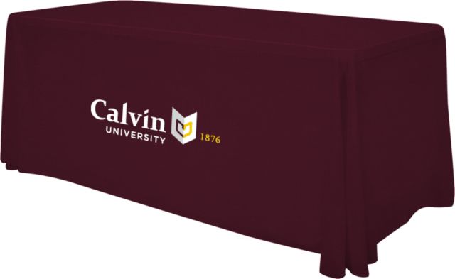 Calvin Univ 6 foot Table Throw University Logo 1876 Horizontal - ONLINE ONLY