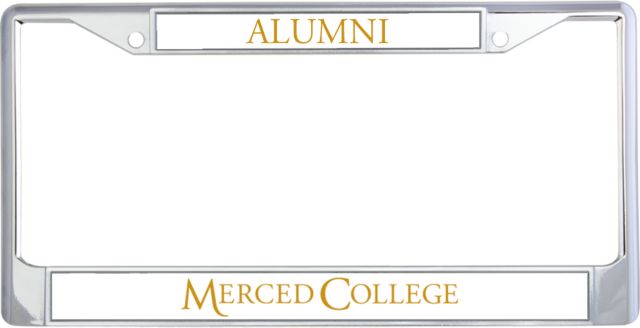 Merced College Alumni Metal License Plate Frame in Flat Wordmark - ONLINE ONLY
