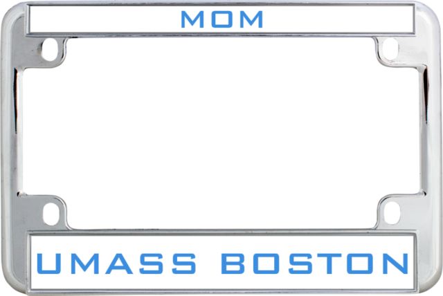 UMass Boston Metal Motorcycle License Plate Frame in Mom - ONLINE ONLY
