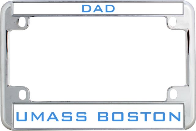 UMass Boston Metal Motorcycle License Plate Frame in Dad - ONLINE ONLY