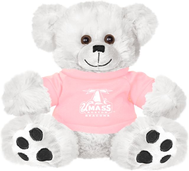 UMass Boston Plush Big Paw 8 1/2 inch Bear w/ Shirt Primary Logo - ONLINE ONLY