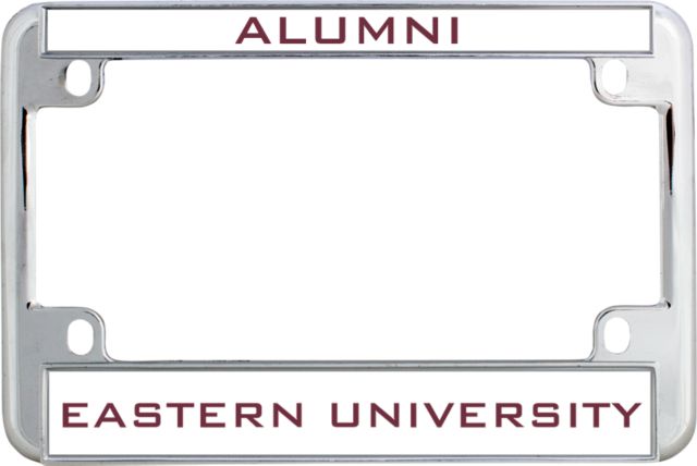 Eastern Metal Motorcycle License Plate Frame in Alumni - ONLINE ONLY