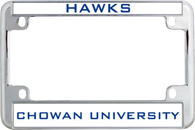 Chowan Metal Motorcycle License Plate Frame in Hawks - ONLINE ONLY
