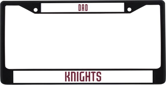 FDU Knights Dad Metal License Plate Frame in Fairleigh Knights Wordmark - ONLINE ONLY