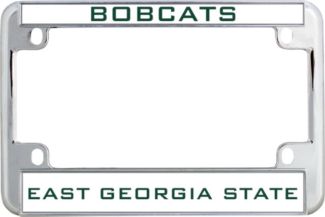 East Georgia State Metal Motorcycle License Plate Frame in Bobcats - ONLINE ONLY