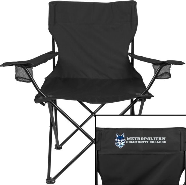 Metropolitan Longview Deluxe Captains Chair Metropolitan Community College  Athletic Wordmark - ONLINE ONLY