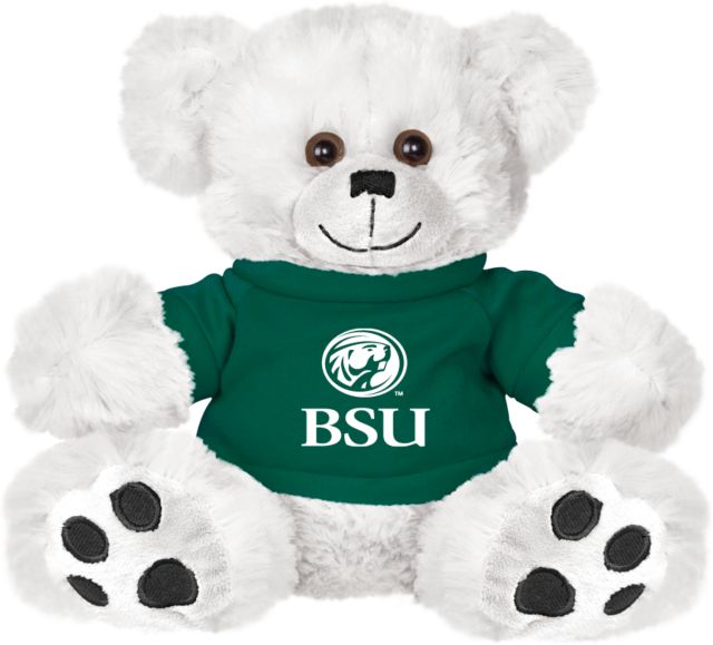 Bemidji State Plush Big Paw 8 1/2 inch Bear w/Dark Green Shirt BSU Beaver - ONLINE ONLY