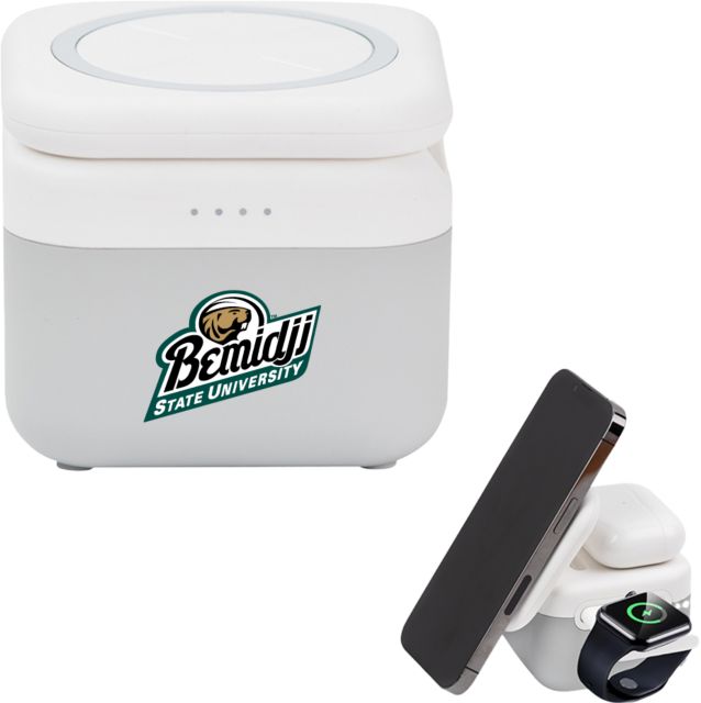 Bemidji State 3 in 1 Mag Max Modularized Wireless Charger Bemidji State University Script - ONLINE ONLY