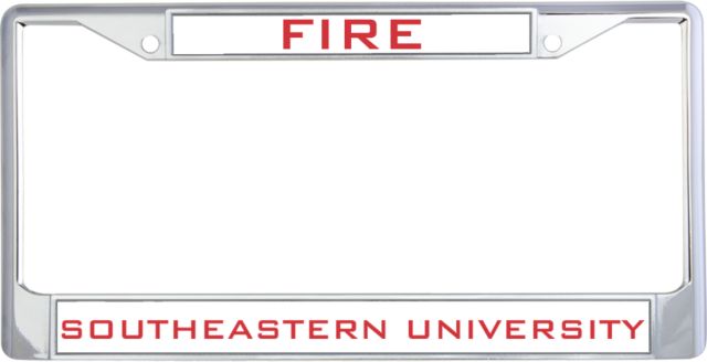 Southeastern Metal License Plate Frame in Fire - ONLINE ONLY