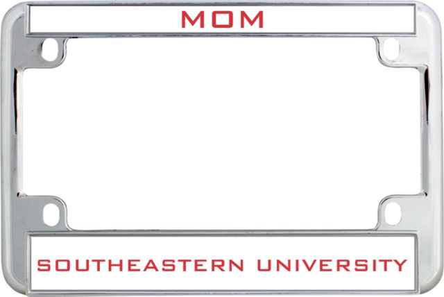 Southeastern Metal Motorcycle License Plate Frame in Chrome Mom - ONLINE ONLY