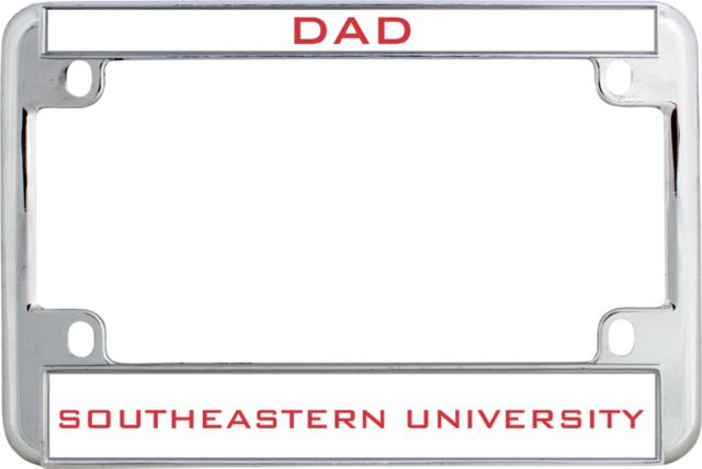 Southeastern Metal Motorcycle License Plate Frame in Chrome Dad - ONLINE ONLY