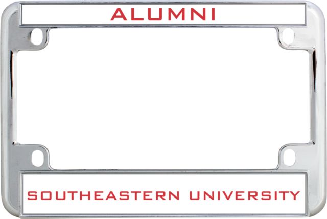 Southeastern Metal Motorcycle License Plate Frame in Chrome Alumni - ONLINE ONLY