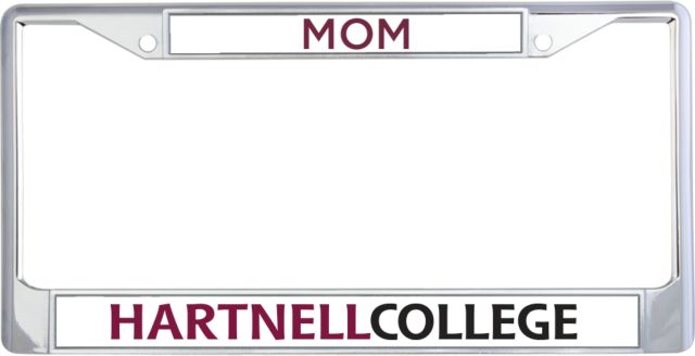 Hartnell Mom Metal License Plate Frame in Wordmark - ONLINE ONLY