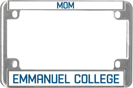 Emmanuel Metal Motorcycle License Plate Frame in Mom - ONLINE ONLY