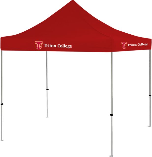 Triton 9 ft x 9 ft Tent Triton College Primary Wordmark Flat - ONLINE ONLY