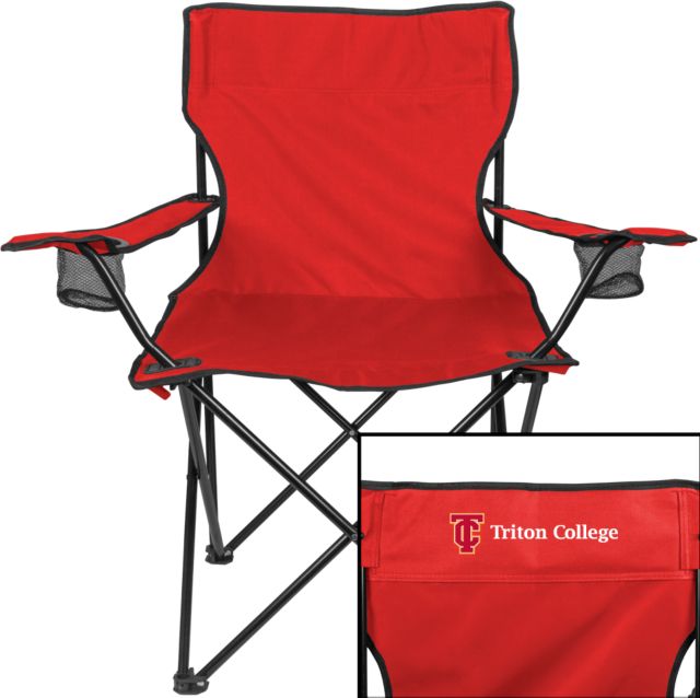 Triton Deluxe Captains Chair Triton College Primary Wordmark Flat - ONLINE ONLY