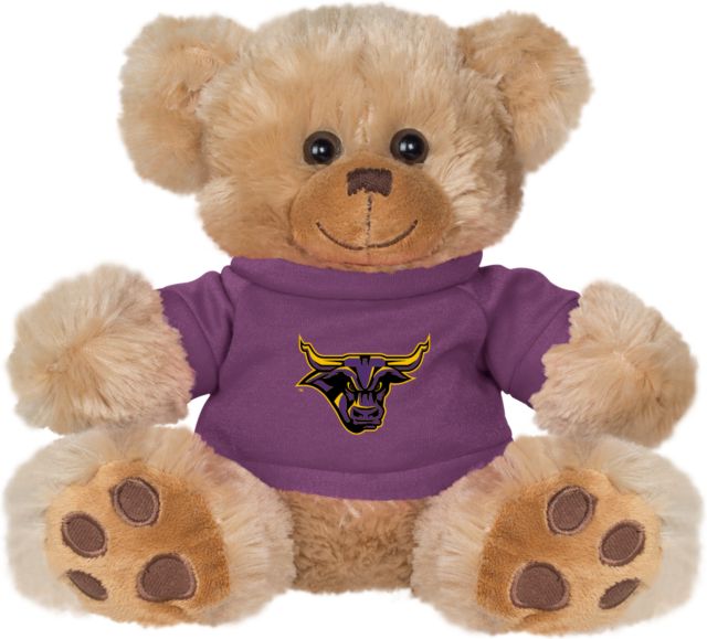 MSU Mankato Plush Big Paw 8 1/2 inch Bear w/Purple Shirt Mavericks Steer - ONLINE ONLY