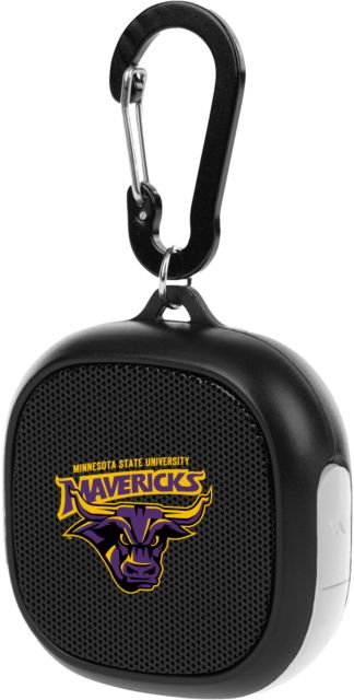 MSU Mankato Waterproof Speaker w/ Carabiner Mavericks Steer With Wordmark - ONLINE ONLY