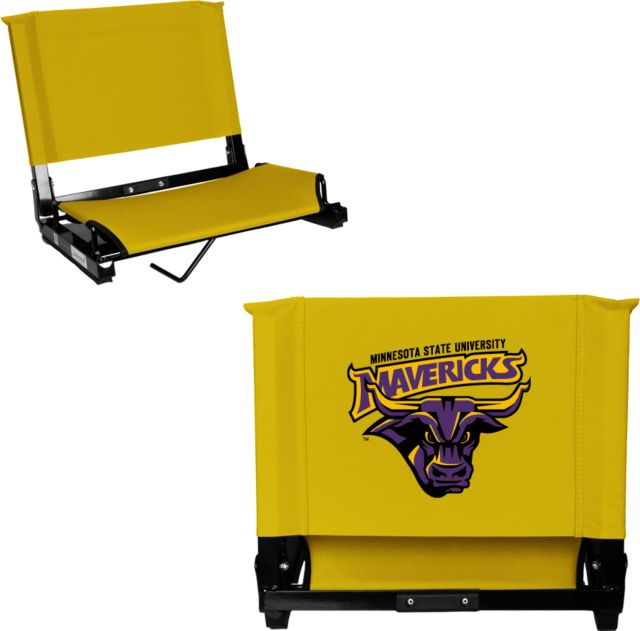 MSU Mankato Stadium Chair Mavericks Steer with Wordmark - ONLINE ONLY