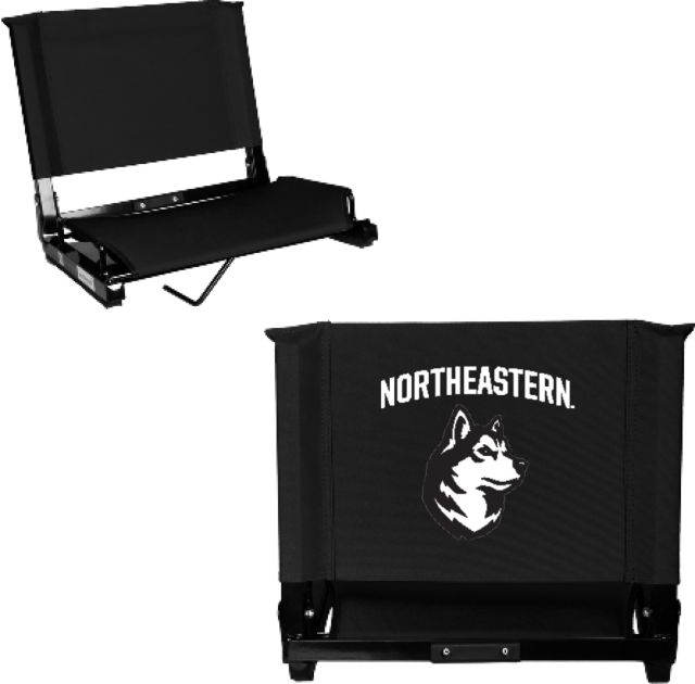 Northeastern Stadium Chair NU Athletic Wordmark King Husky Lock Up - ONLINE ONLY