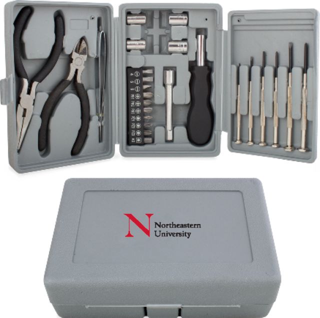 Northeastern Compact 26 Piece Deluxe Tool Kit Northeastern University N Wordmark - ONLINE ONLY