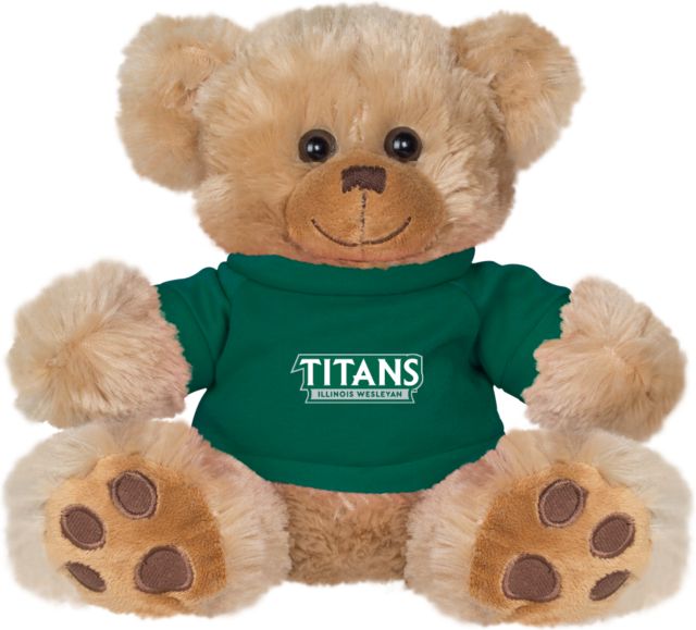 Illinois Wesleyan Plush Big Paw 8 1/2 inch Bear w/ Shirt Titans Wordmark - ONLINE ONLY