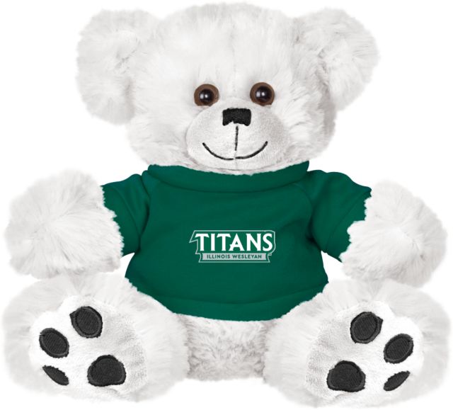 Illinois Wesleyan Plush Big Paw 8 1/2 inch Bear w/ Shirt Titans Wordmark - ONLINE ONLY