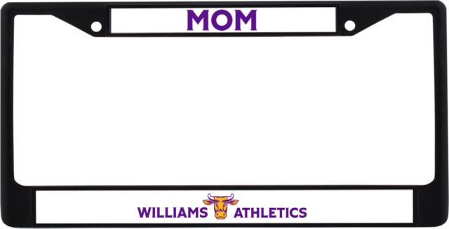 Williams College Mom Metal License Plate Frame in Athletics Flat Wordmark - ONLINE ONLY